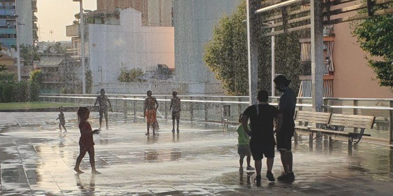 El consistori instal·la una font recreativa a la Rambla del Ferrocarril. FOTO: Ajuntament de Rubí