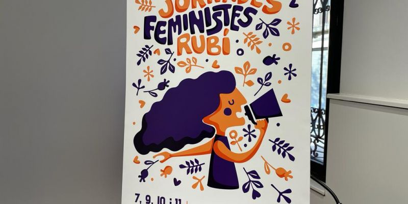 Cartell de les primeres jornades feministes de Rubí. FOTO: NHS