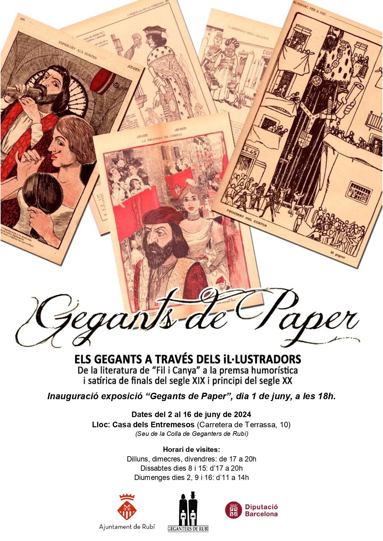 La colla gegantera de Rubí presenta l'exposició "Gegants de paper"