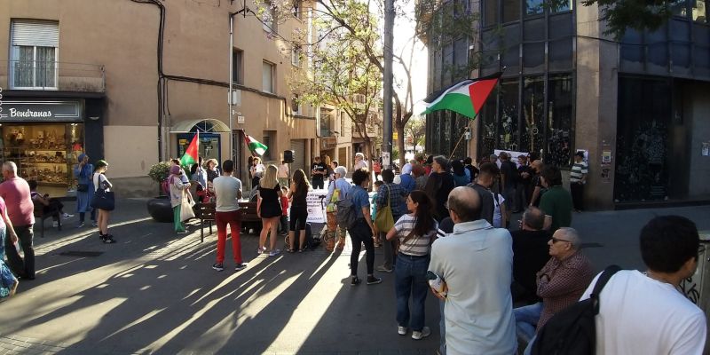 Concentració en favor de Palestina. FOTO: Cedit