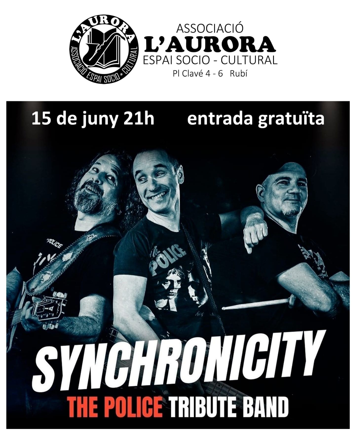 L'Associació Espai Sociocultural l'Aurora presenta en concert a Synchronicity