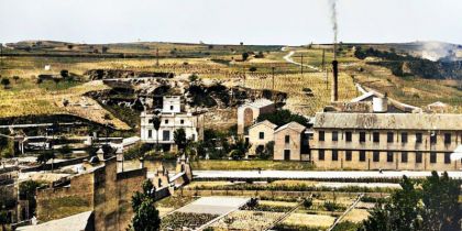 Vista del Vapor Nou i dels horts de l'Escardívol, dècada de 1910. FOTO: Arxiu fotogràfic de Can Xercavins