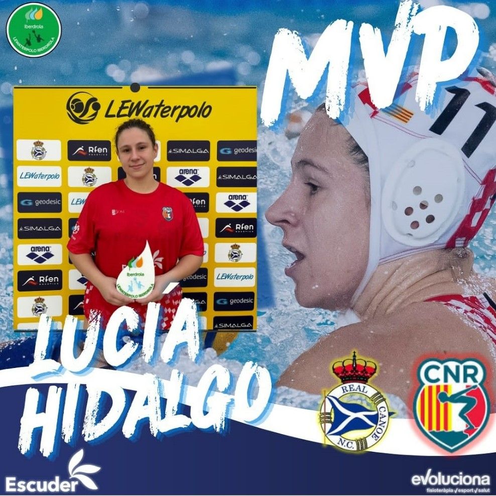 La waterpolista del CN Rubí Lucia Hidalgo, va ser escollida millor jugadora de l’enfrontament. 