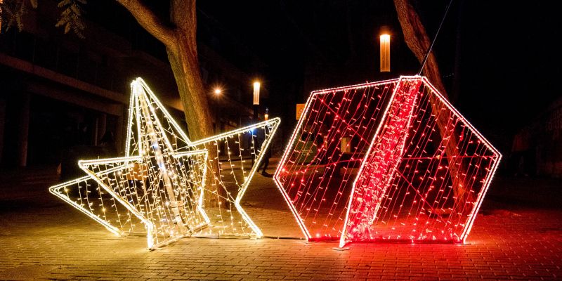 Encesa de l'enllumenat de Nadal a Rubí 2024. FOTO: Carmelo Jiménez