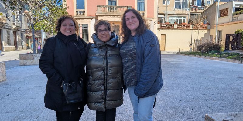 D'esquerra a dreta Ángeles Fernández, Maria Àngels Aguilera i Natalia Soto. FOTO: Estela Luengo