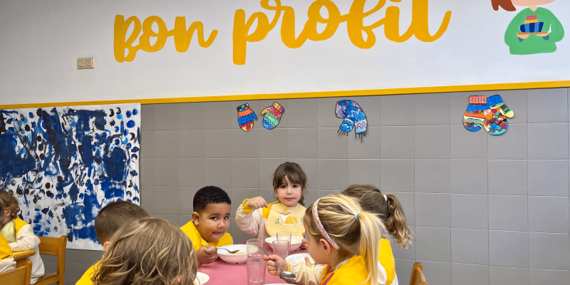 Menjador de l'escola de Rubí Regina Carmeli. FOTO: Cedida